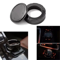 car bigger multimedia knob cover trim sticker black idrive for bmw f10 f20 f30 f32 f33 f34 car interior accessories syling