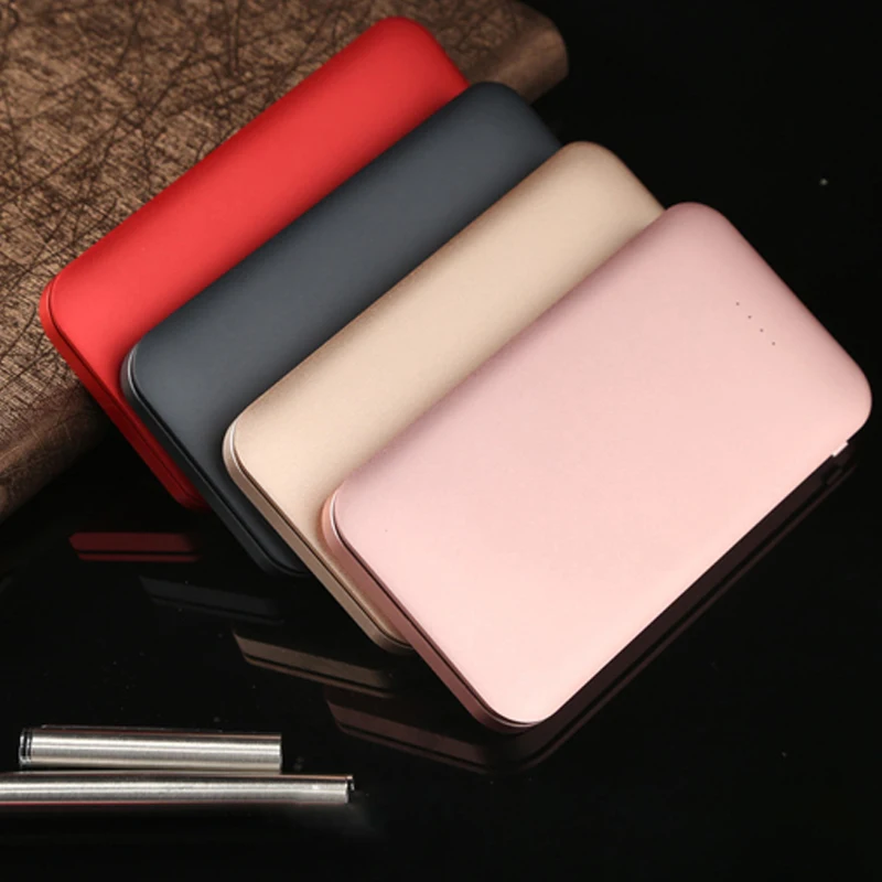 Ультратонкий блок питания 10000mAh power Bank10mm Портативный внешний Литий полимерный