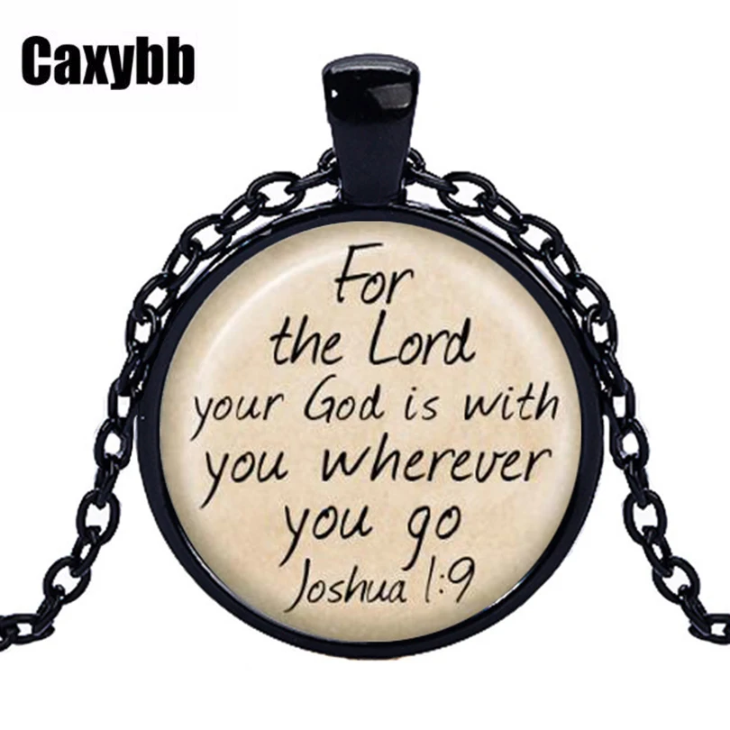 

Caxybb hymn Chain Link necklace jewelry gift pendant necklace inspired hymn Christian Script Letter Chains Necklace Unisex