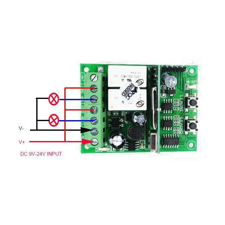 12V 24V 2 Channel Relay Wireless Remote Control Switch Controls for Garage Door Lighting Curtains | Электроника