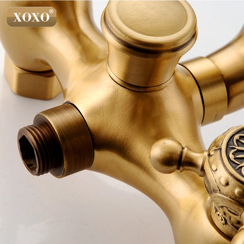 Фото Bathroom Bath Wall Mounted Hand Held Antique Brass Shower Head Kit Faucet Sets 50027B Faucets Bathroom Bath Wall Mounted Hand Held Antique Brass Shower Head Kit Faucet Sets 50027B Faucets