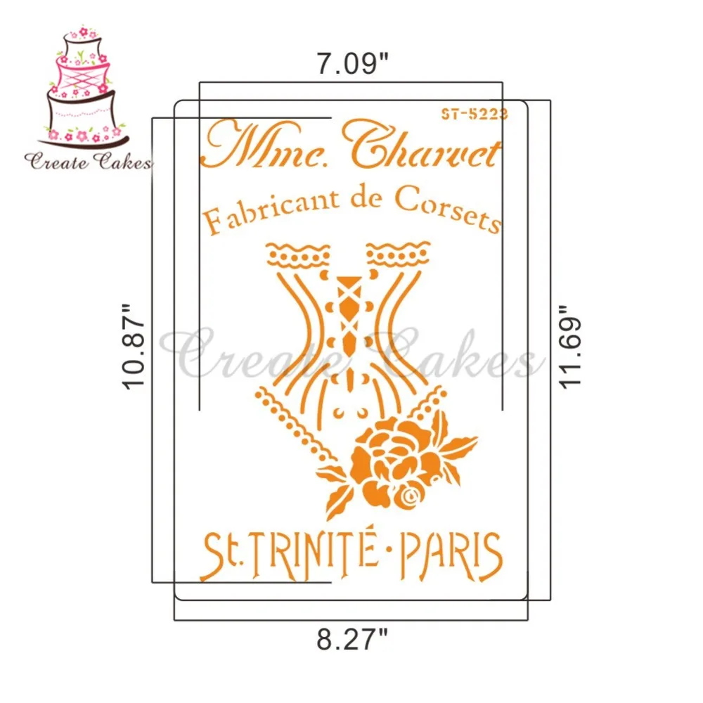 Трафареты для юбки раскрашивания стен штамп скрапбукинга альбома декоративного