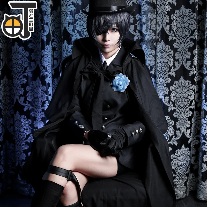 Ботинки в стиле аниме Темный дворецкий Ciel Phantomhive Косплэй Хэллоуин Для мужчин