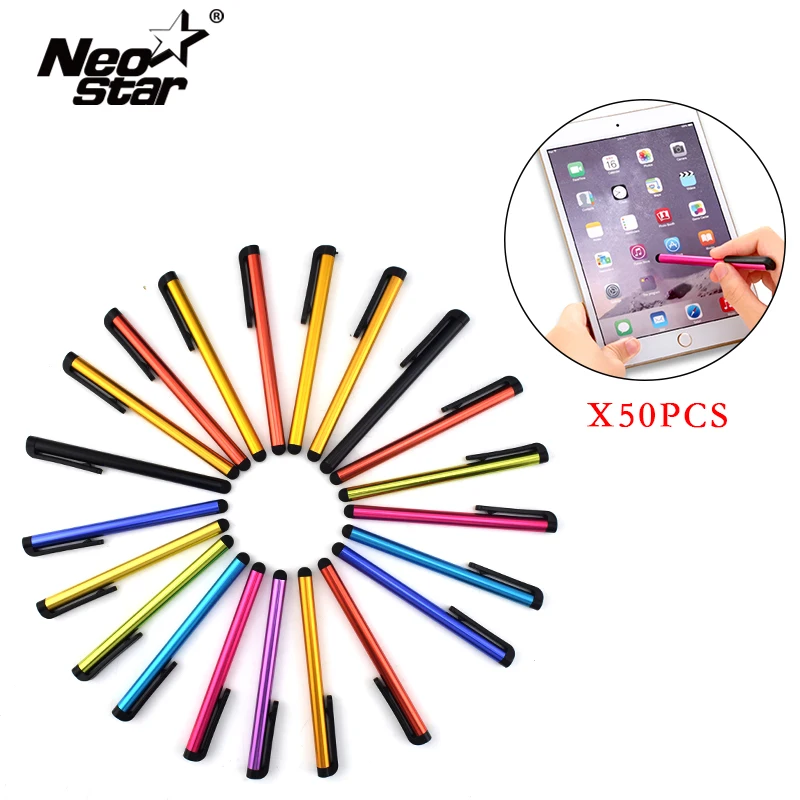 Neo Star 50 шт./лот стилус для IPad IPhone универсальная пластиковая ручка сенсорного