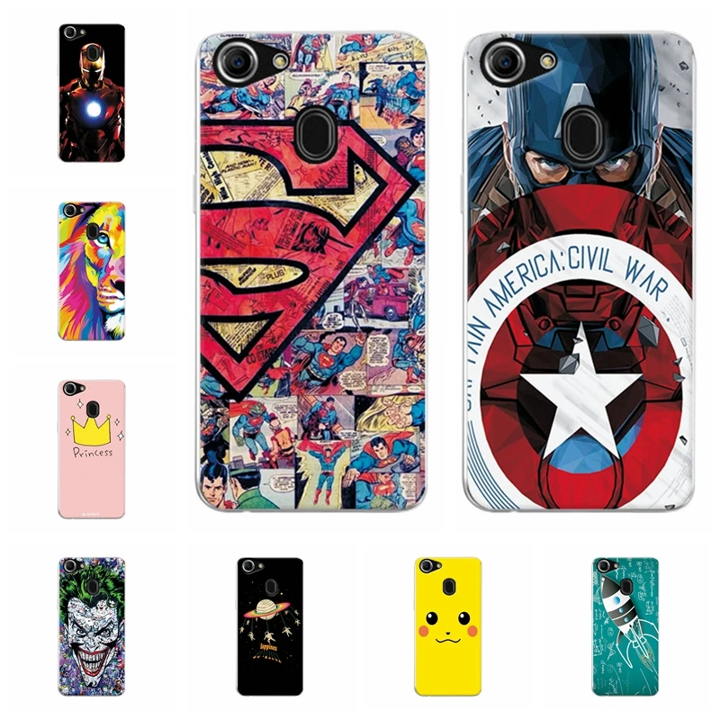 Чехол для телефона Captain America Oppo F7 мягкий силиконовый чехол с милыми цветами F 7 Oppof7
