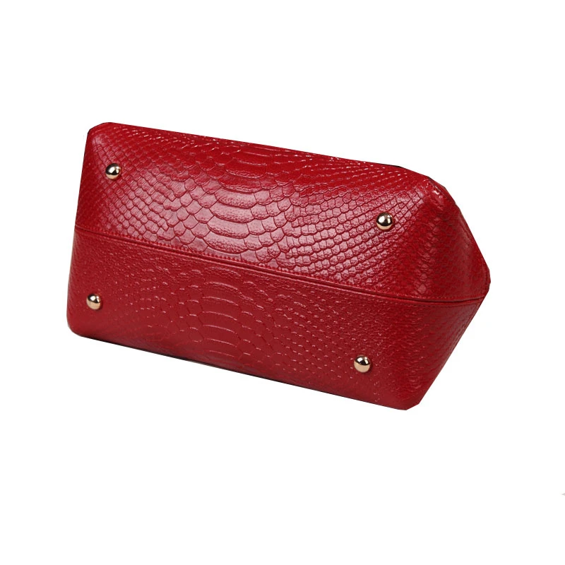 Оболочки PU кожаная сумка дамы мода серпантин твердые молния женщины свободного