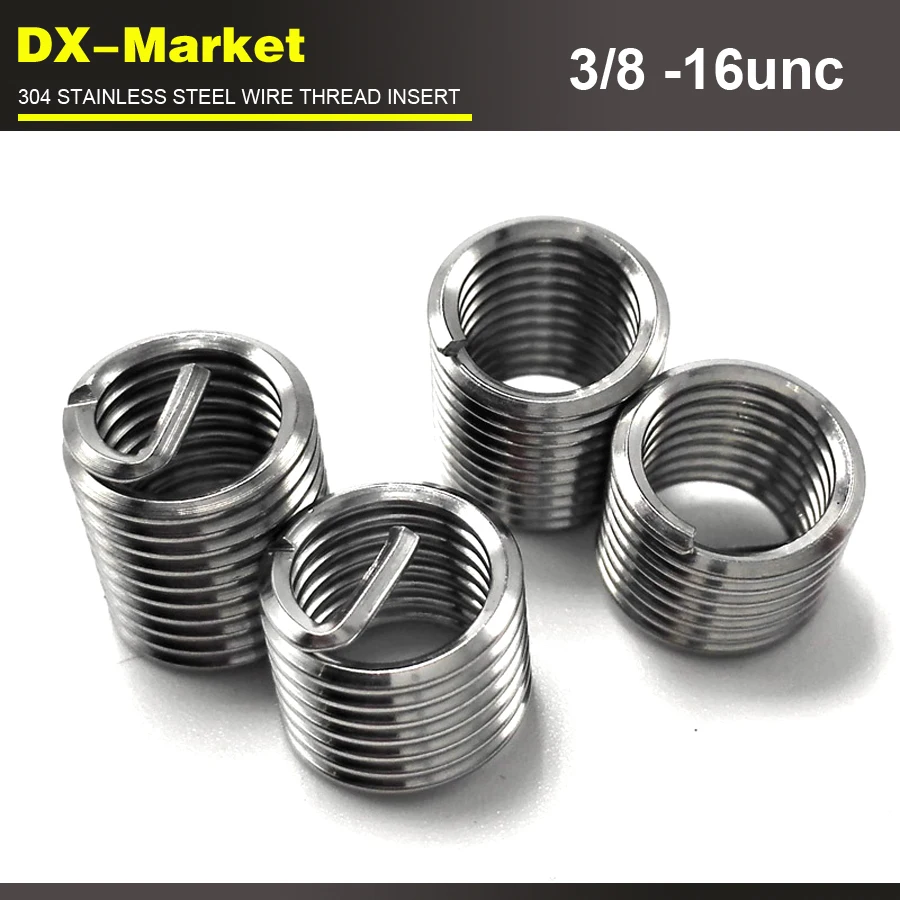 3/8-16unc x2D 100 шт. 304 нержавеющая сталь 3/8 unc резьбовые вставки sus304 ремонтные крепежи |