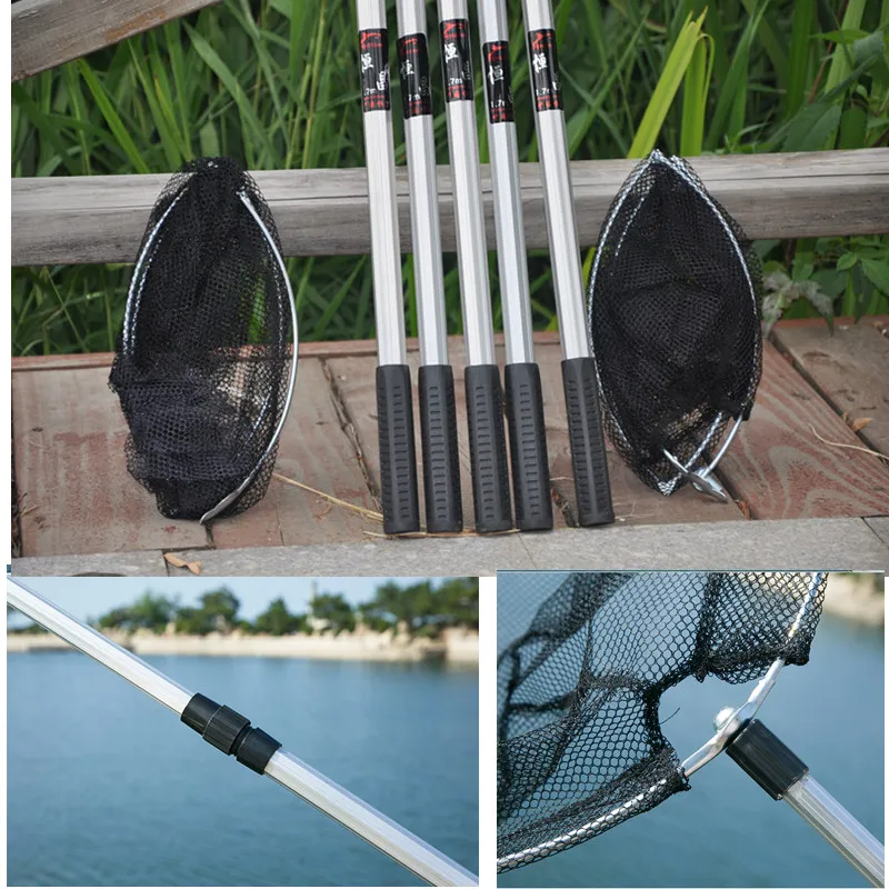 1.6m Folding telescopic landing net red de pesca fishing network shrimp china dip Accessories tool | Спорт и развлечения