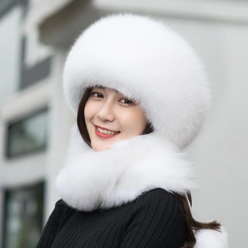 Fox fur hat female autumn and winter Korean version of the tide wild northeast Mongolian national Feng Shui fur hat female winte
