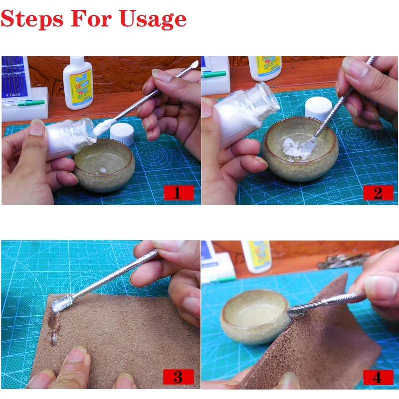 3 шт./компл. DIY ручной кожаный инструмент из нержавеющей стали с двойной головкой