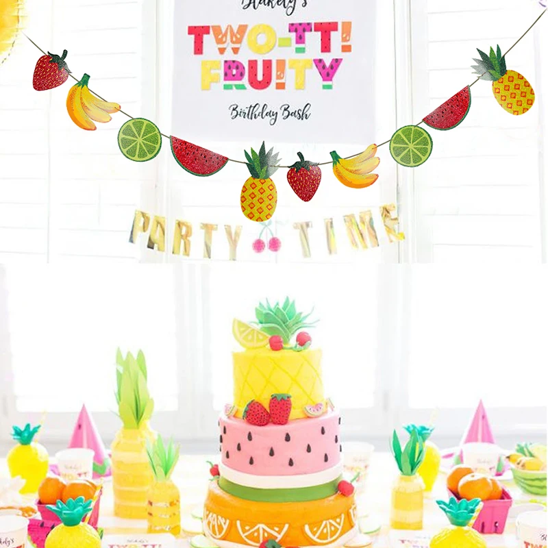 

Hawaii Tropical Summer Fruit Party Luau Decoration Pineapple Watermelon For Home Outdoor Hawaiian Baby Shower Party Supplies