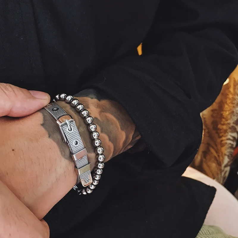 Женский и мужской браслет из нержавеющей стали 8 мм 10 мм|Браслеты-манжеты| |