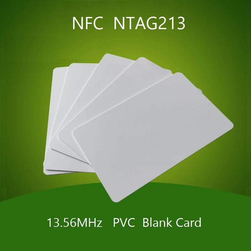 200PCS 13.56MHz NFC 213 Chip Card Blank White RFID NFC Card