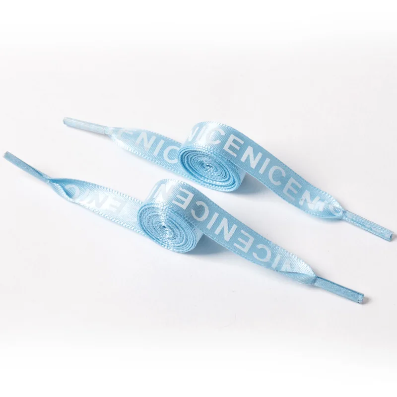 1 пара см ширина ленты шнурки плоские обуви с буквенным принтом шелковые для