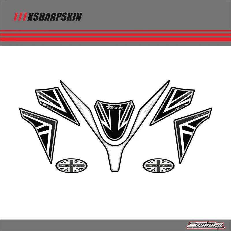 Передний обтекатель двигателя цифровая доска 3D защитный гель для TRIUMPH Tiger 1050 - Цвет: K-TBT-TMH-1050-02