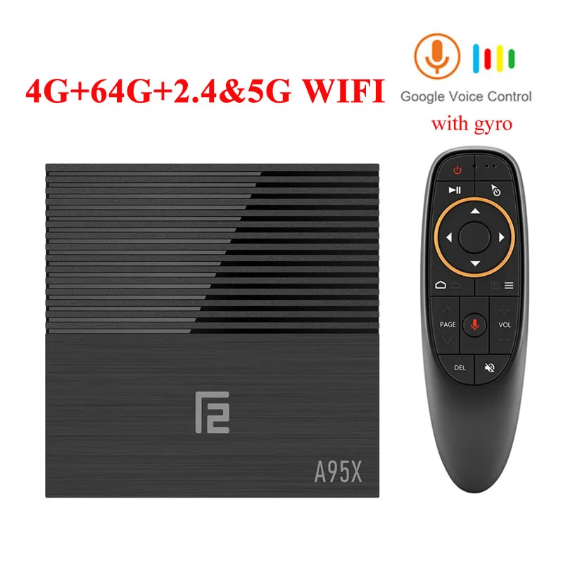 4G 64G WIFI5G G10 Android tv BOX A95X F2 ТВ приставка Голосовое управление 4K 2,4G& 5G двухдиапазонный wifi Bluetooth LAN USB3.0 HDMI 4G 64G ТВ приставка Android 9,0 - Цвет: 4G 64G WIFI5G G10