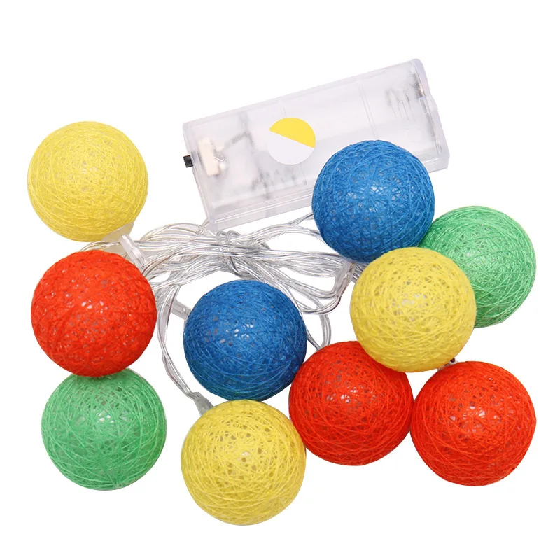 1*1.2 м 10 шт. ватные шарики строку света теплый белый Светодиодное освещение свет