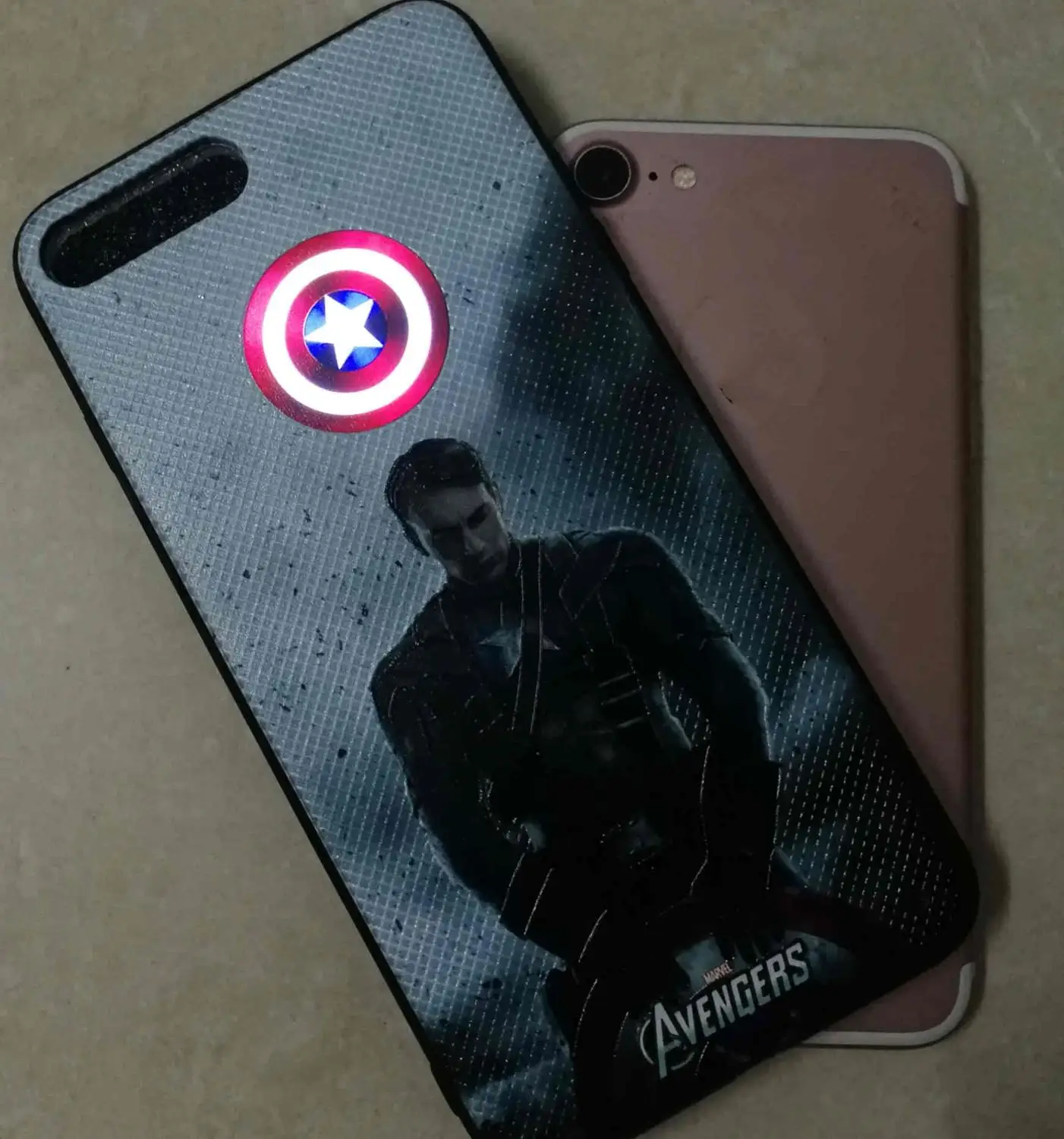 Captain Светодиодный светильник Tony Stark Сердце Супер Герои Капитан США Тор Железный человек эндшпиль чехол для телефона для iPhone 7 6 6S 8 plus X подарок - Цвет: Captain