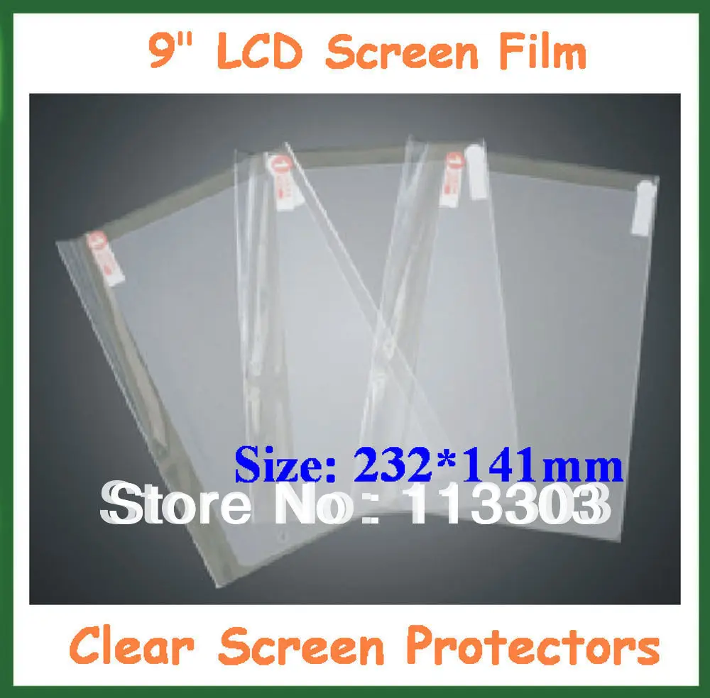 5 шт. Универсальный 9 дюймов ультра чистый Полный экран протектор с отверстием для