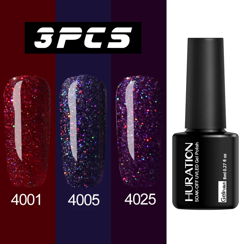 Huration неоновый УФ-гель для ногтей отмачиваемый долговечный Блестящий Звездный