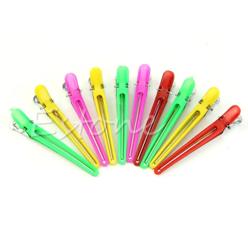 Новинка 10 шт. цветные зажимы для парикмахерских секций парикмахерской зажим