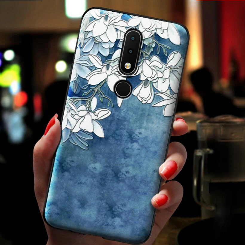 Модный милый лучшие приталенные чехол forNokia X6 антидетонационных с палец кольцо и