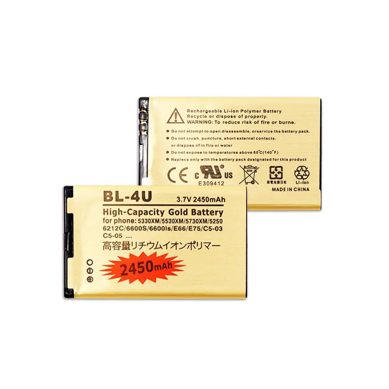 BL 4U золото Батарея для Nokia 5330XM 5530XM 5730XM 5250 6212C 6600S 6600is E66 E75 C5 03 05 530 5730 3120C мА/ч.