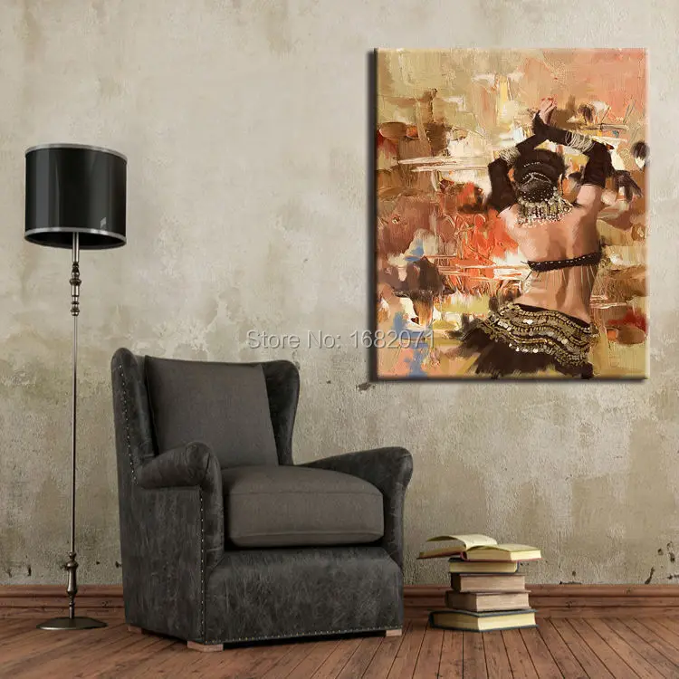 Картина маслом на холсте для танца живота ручной работы | Дом и сад