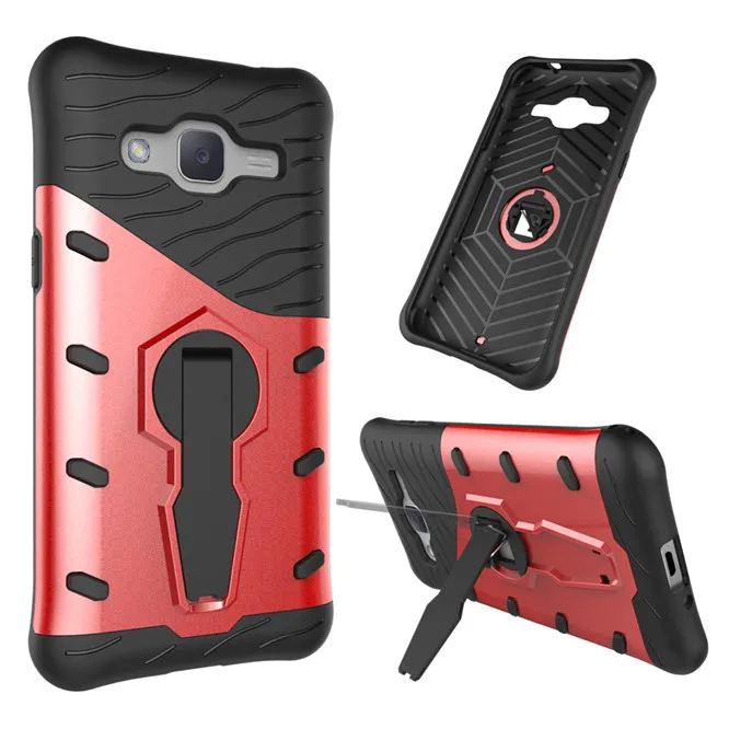 For Samsung Galaxy J2 2015 Case J200 Cases Robot Armor Kickstand Shockproof Rubber Back Phone Cover |