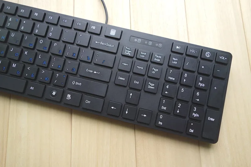 Оригинальная компьютерная USB Проводная клавиатура MAORONG русская и английская