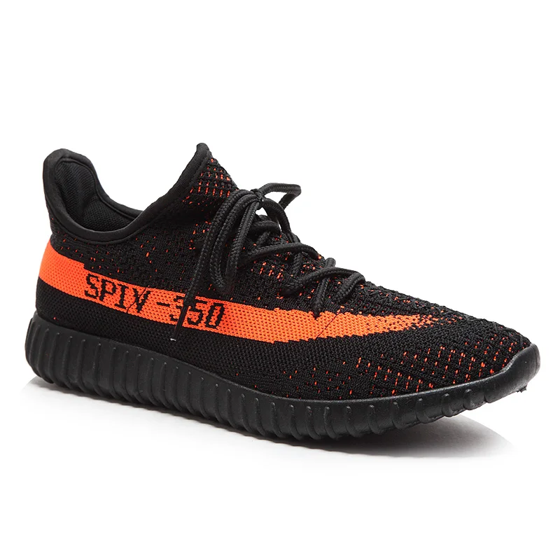 350 Orange Обувь; мужские кроссовки; Летние кроссовки; Zapatillas Deportivas Hombre; дышащая повседневная обувь; Yeezys air; 350 Krasovki - Цвет: 350 Orange