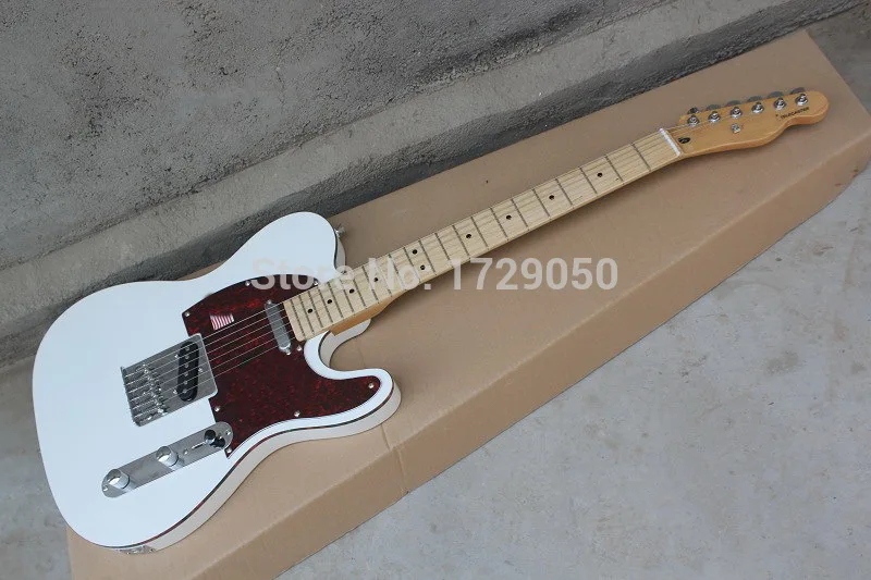 Китайские Музыкальные инструменты Заводская новый белый гитара Telecaster красная