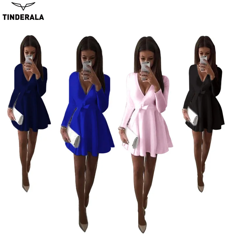 Tinderala 2017 женское платье модные летние пикантные v-образным вырезом бальное