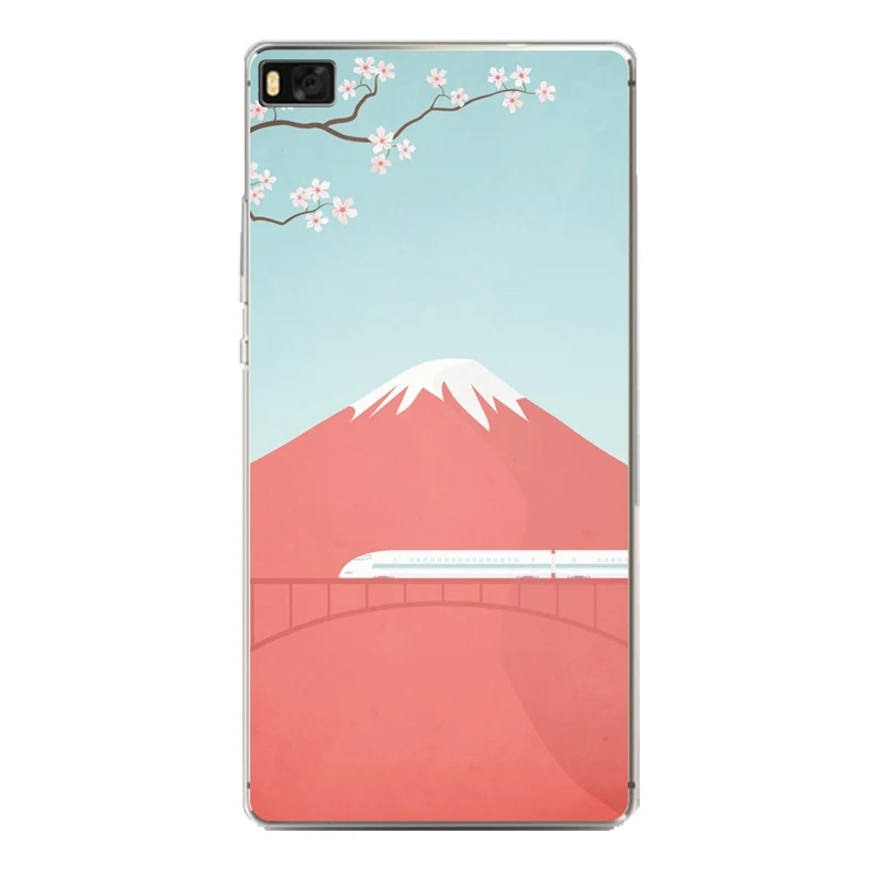 Soft Silicone TPU Phone Case For huawei P10plus P8 P9lite honor 3c 4c 6a 7 8 9 5c fish Horse Scenery Simple Free Shipping | Мобильные