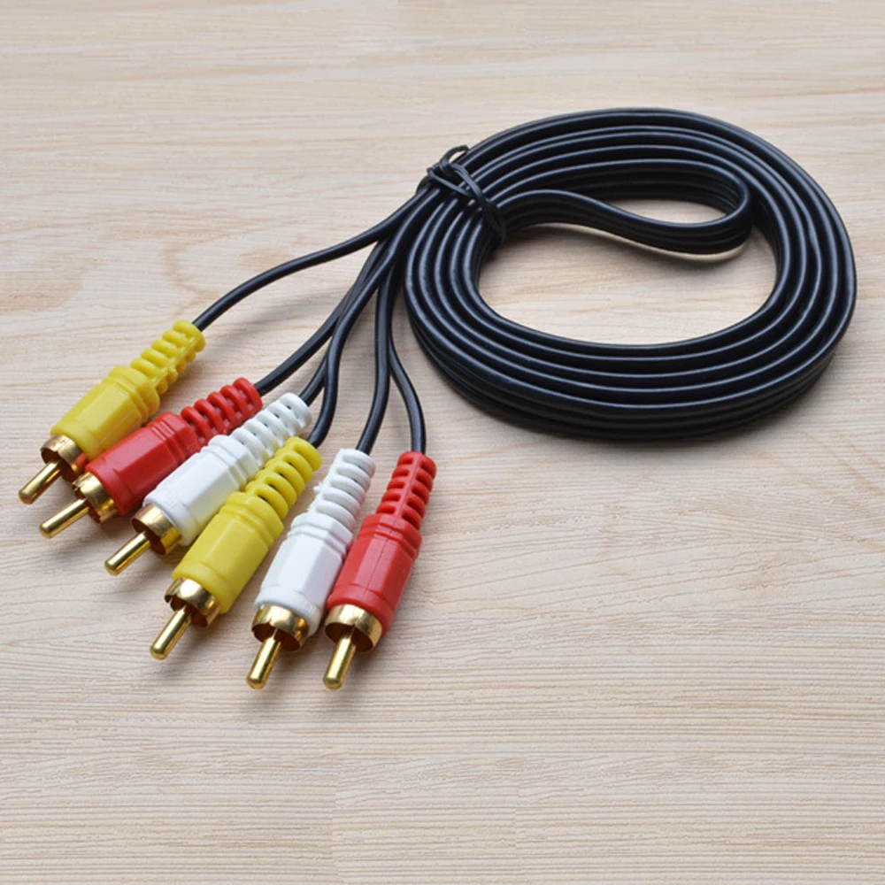 3 м 3RCA на lotus head аудио линия красный желтый и белый AV кабель | Электроника