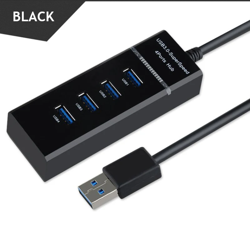 4 порта USB HUB Высокоскоростной 5 Гбит/с usb 3,0 концентратор для порта usb разветвитель 3 usb хаб для портативных ПК компьютер аксессуары док-станция USB 3,0