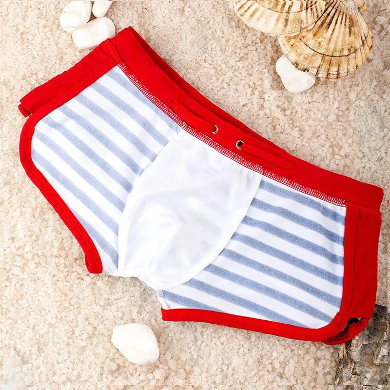 Летние мужские плавки шорты для плавания в полоску нейлоновые серфинга | Спорт и