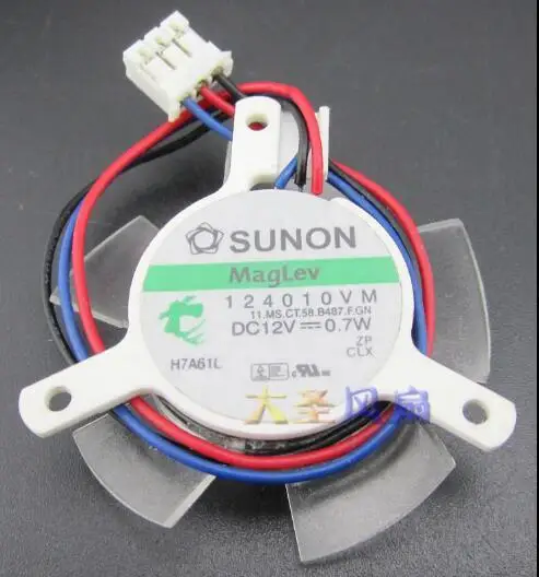 

SUNON 124010VM DC 12V 0.7W MSI 29*30*31mm 3-line Graphics Card Cooling Fan
