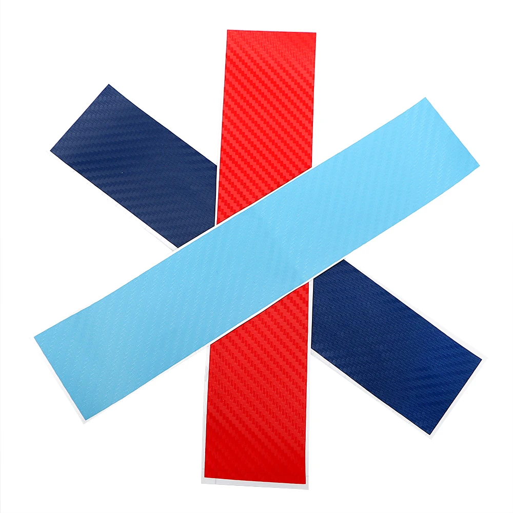 3 шт./компл. наклейки на переднюю решетку из углеродного волокна автомобильные