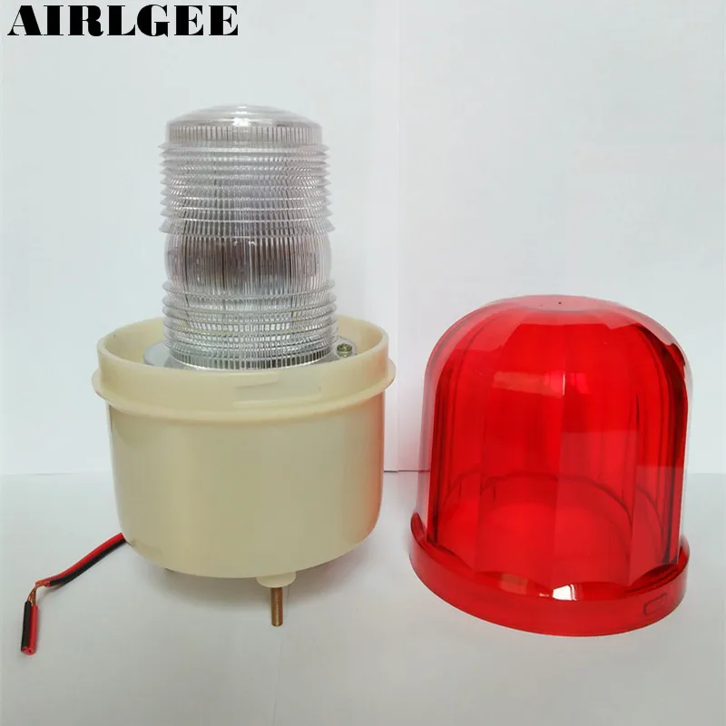 Industrial 105-110dB Buzzer Siren DC 12V Red LED Warning Light Signal Tower Lamp | Лампы и освещение