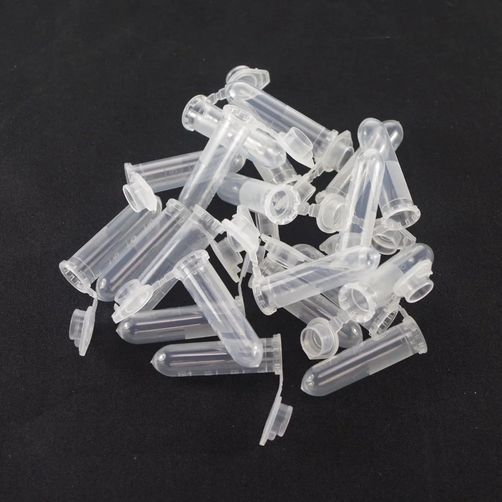 

Plastic test tubes centrifuge tubes 2ml round bottom lot20