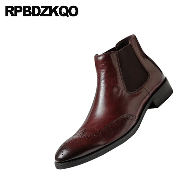 Из натуральной нешлифованной кожи Удобная обувь с перфорацией типа броги