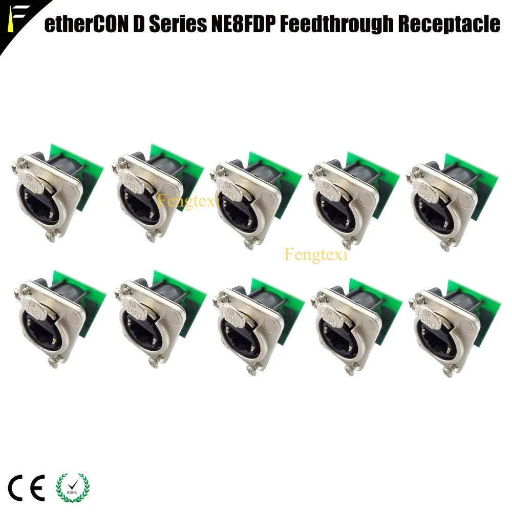 10 шт./лот Pro аудио видео сетевой соединитель NE8FDP Ethernet RJ45 Feedthru D Серия разъем шасси панельный соединитель