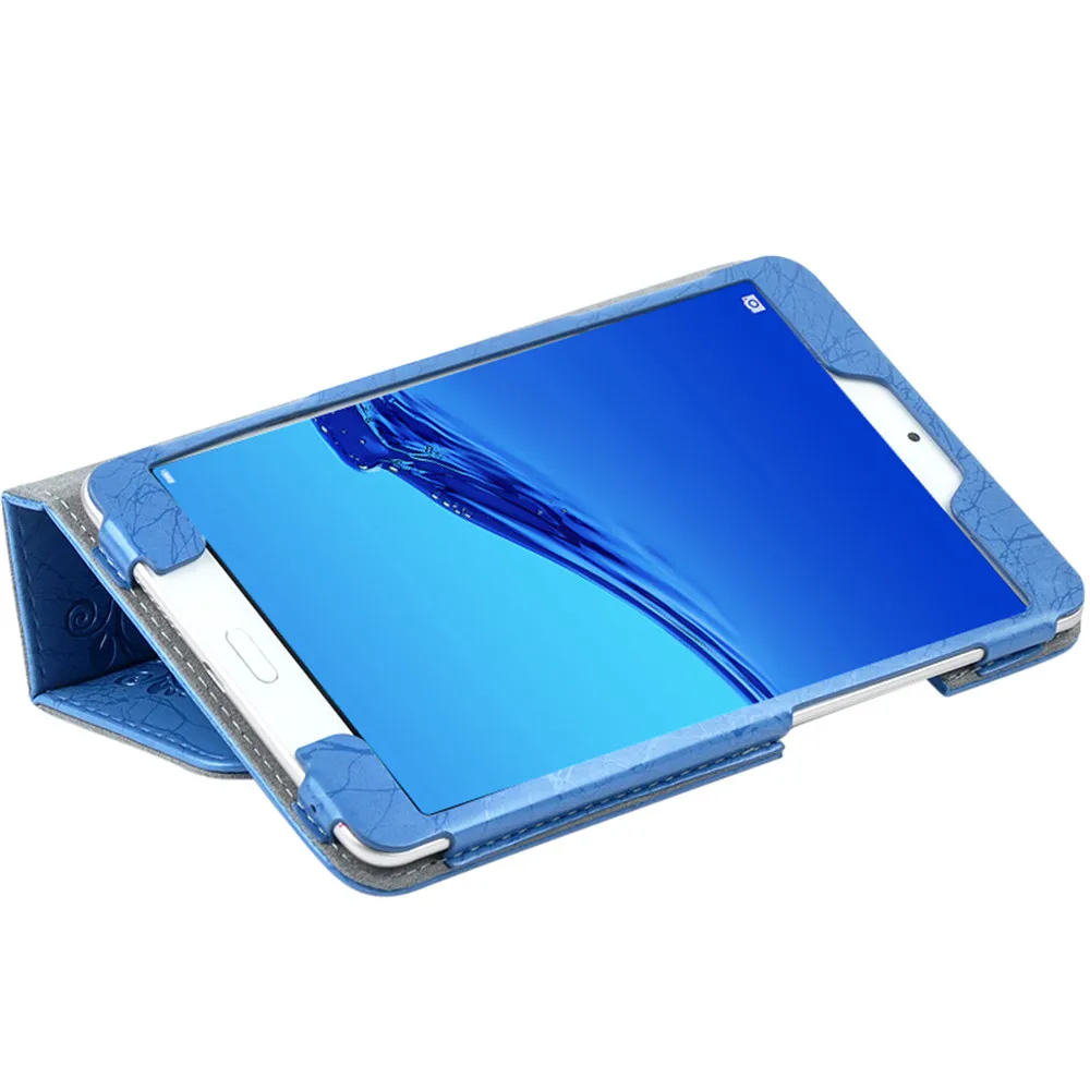 Чехол книжка из искусственной кожи с однотонным принтом для Huawei Honor WaterPlay HDL W09 Al00 8