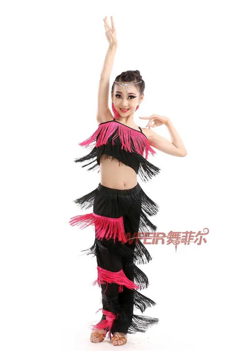 Samba/костюмы для латинских танцев с кисточками, костюмы для девочек, костюмы для бальных танцев с бахромой, топы для танцев и штаны, костюм для взрослых бальное платье для танцев