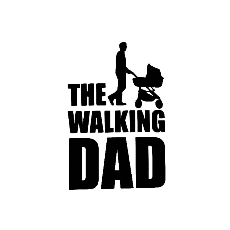15*9 9 см стикер окна Walking папа наклейки на оконная виниловая Забавный наклейка для автомобиля и автомобиль