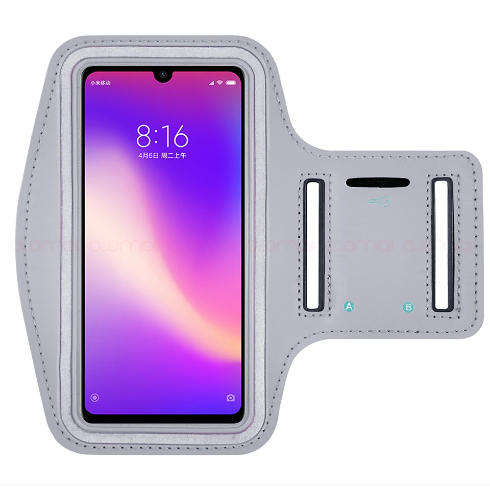 Серый Универсальный спортивный наручный чехол для телефона для xiaomi mi9 8 cc9 Redmi k20 note 8 Pro 7 наручная сумка для бега мужские и женские аксессуары для улицы mix 3 2 - Цвет: Серый
