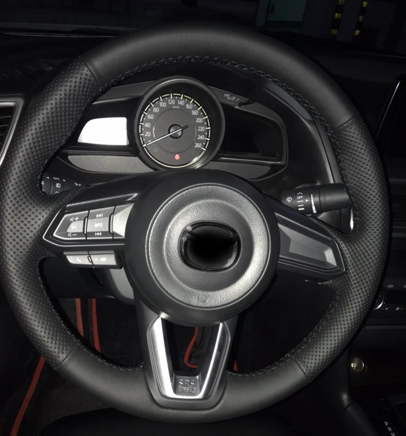 Воловья кожа верхний слой ручной работы Швейные чехлы на руль для Mazda 3 Axela Mazda 6 Atenza CX-5 CX5 CX-9 CX9 CX4 CX-4