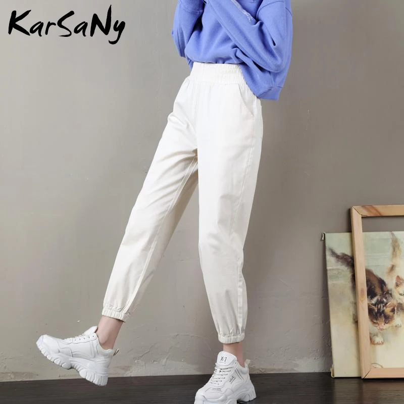 KarSaNy/мешковатые брюки карго для женщин Pantalon Femme широкие белые женские Cargo