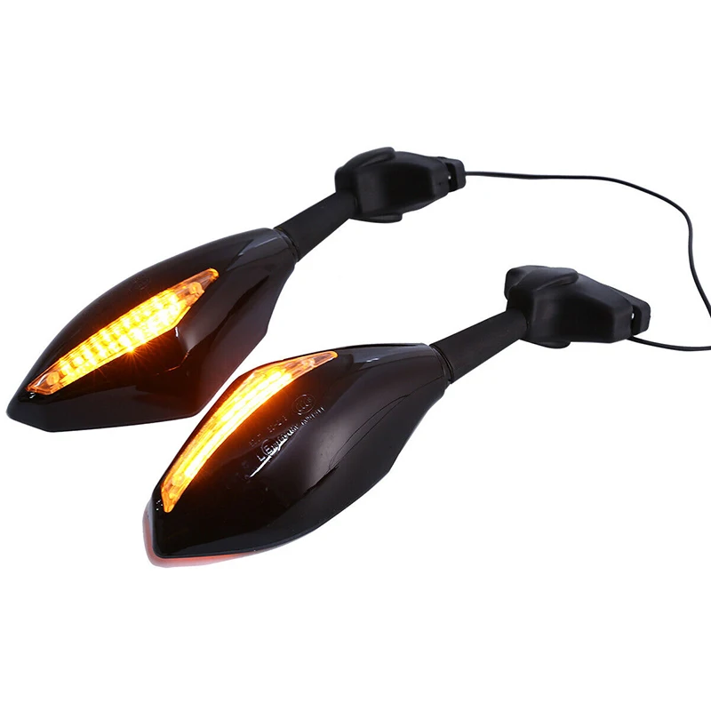 2 шт. Retroviseur Clignotants Moto для Honda CBR 250 600 900 1000 RR светодиодный поворотник Индикаторы мотоциклетные боковые зеркала заднего вида